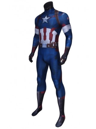 Avengers: Age Of Ultron Captain America Steve Rogers Bodysuit Halloween Cosplay Costume Male