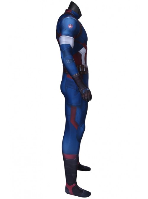 Avengers: Age Of Ultron Captain America Steve Rogers Bodysuit Halloween Cosplay Costume Male