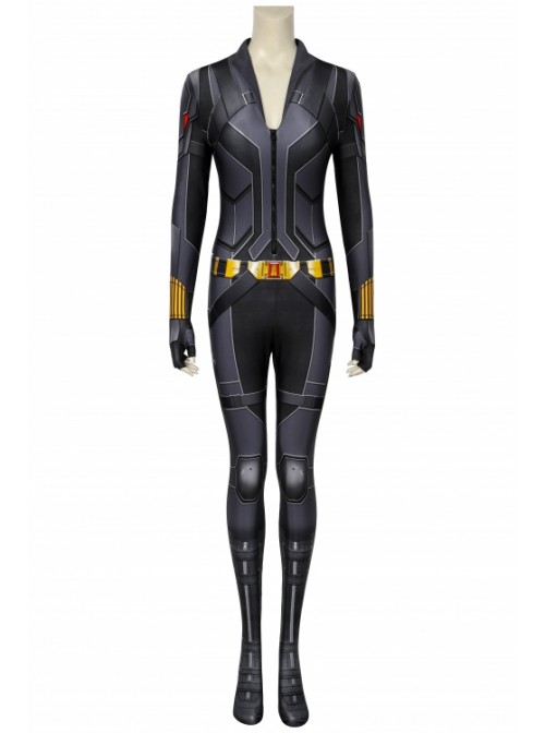 Black Widow Independent Film Black Uniform Natasha Romanoff Printing Version Bodysuit Halloween Cosplay Costume