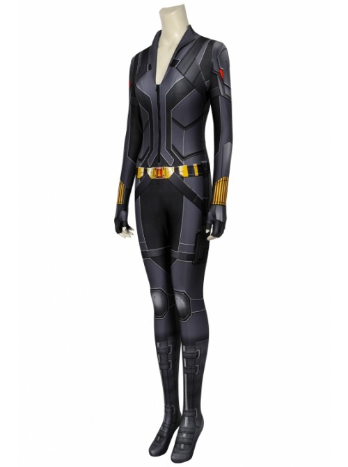 Black Widow Independent Film Black Uniform Natasha Romanoff Printing Version Bodysuit Halloween Cosplay Costume