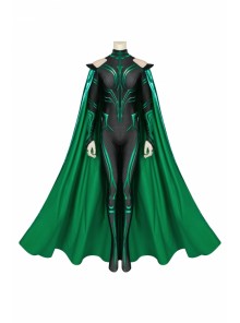 Thor 3: Ragnarok Goddess Of Death Hela Bodysuit With Cloak Halloween Cosplay Costume