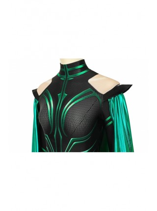 Thor 3: Ragnarok Goddess Of Death Hela Bodysuit With Cloak Halloween Cosplay Costume