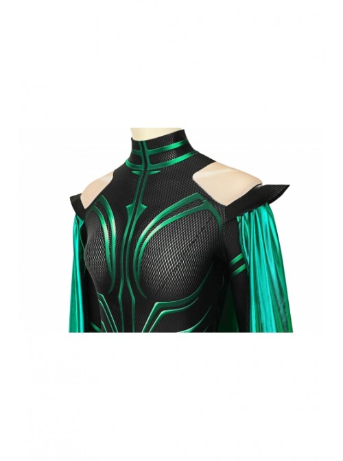 Thor 3: Ragnarok Goddess Of Death Hela Bodysuit With Cloak Halloween Cosplay Costume