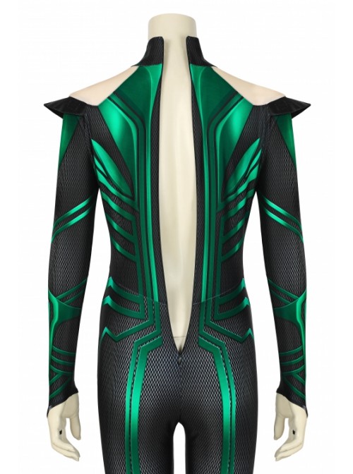 Thor 3: Ragnarok Goddess Of Death Hela Bodysuit With Cloak Halloween Cosplay Costume