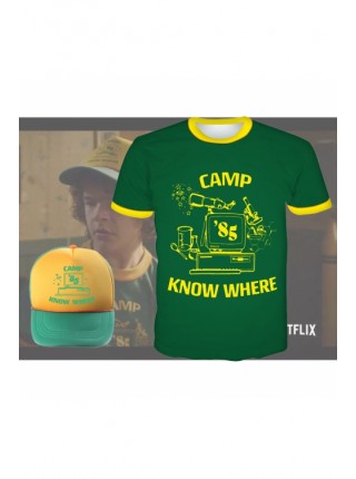 Stranger Things Season 3 Dustin Same T-shirt Cap Men and Women Impression T-shirt