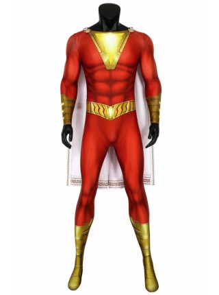 Shazam! Billy Costume Halloween Cosplay Bodysuit With Cloak