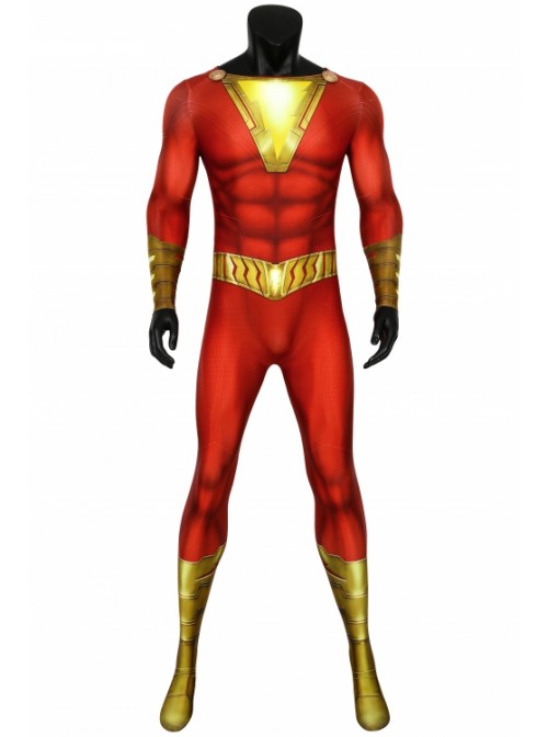 Shazam! Billy Costume Halloween Cosplay Bodysuit With Cloak