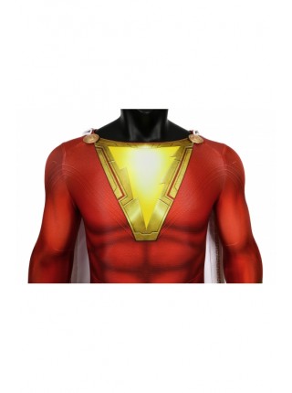 Shazam! Billy Costume Halloween Cosplay Bodysuit With Cloak