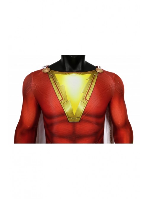 Shazam! Billy Costume Halloween Cosplay Bodysuit With Cloak