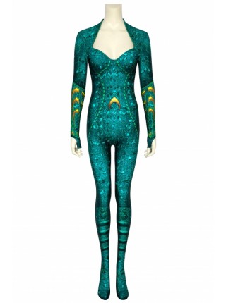 Aquaman Mera Printing Bodysuit Halloween Cosplay Costume