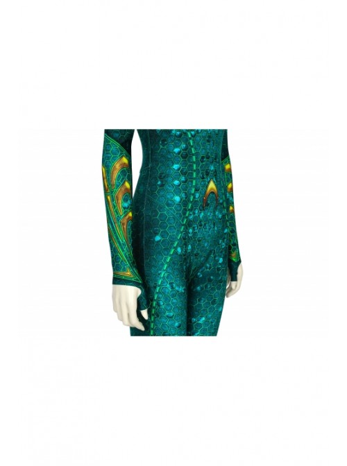 Aquaman Mera Printing Bodysuit Halloween Cosplay Costume