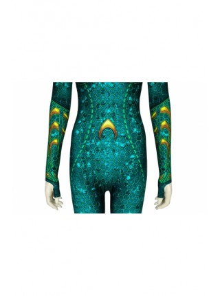 Aquaman Mera Printing Bodysuit Halloween Cosplay Costume