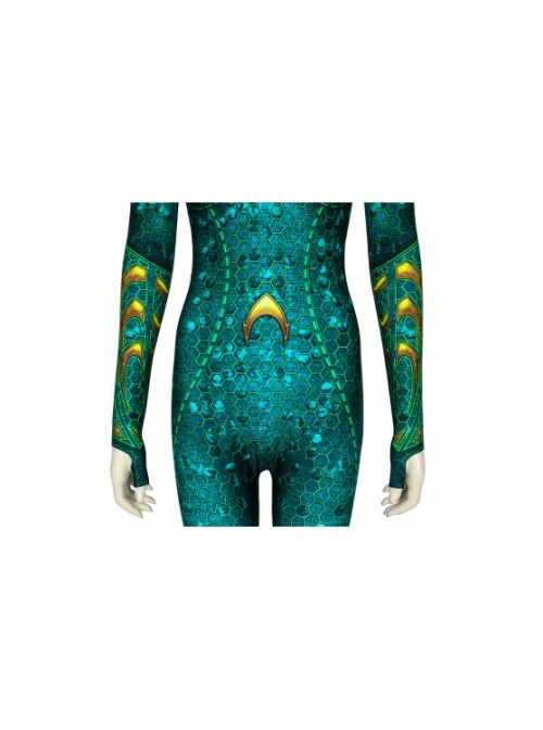 Aquaman Mera Printing Bodysuit Halloween Cosplay Costume