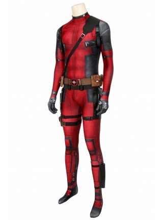 Deadpool Wade Wilson Costume Halloween Cosplay Bodysuit With Accessories