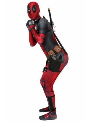 Deadpool Wade Wilson Costume Halloween Cosplay Bodysuit With Accessories