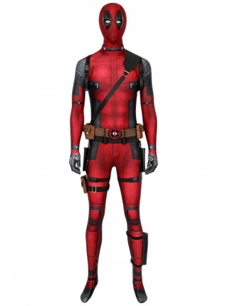 Deadpool Wade Wilson Costume Halloween Cosplay Bodysuit With Accessories