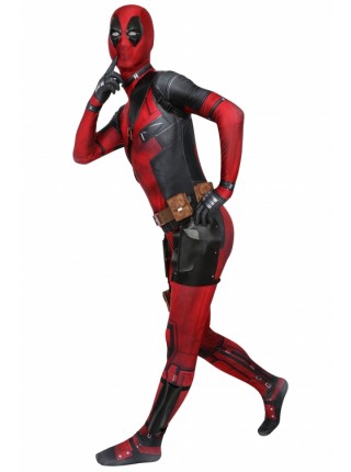 Deadpool Wade Wilson Costume Halloween Cosplay Bodysuit With Accessories