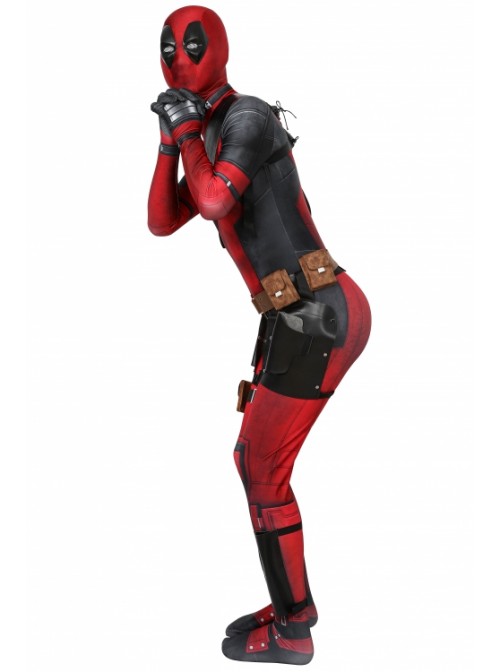 Deadpool Wade Wilson Costume Halloween Cosplay Bodysuit With Accessories