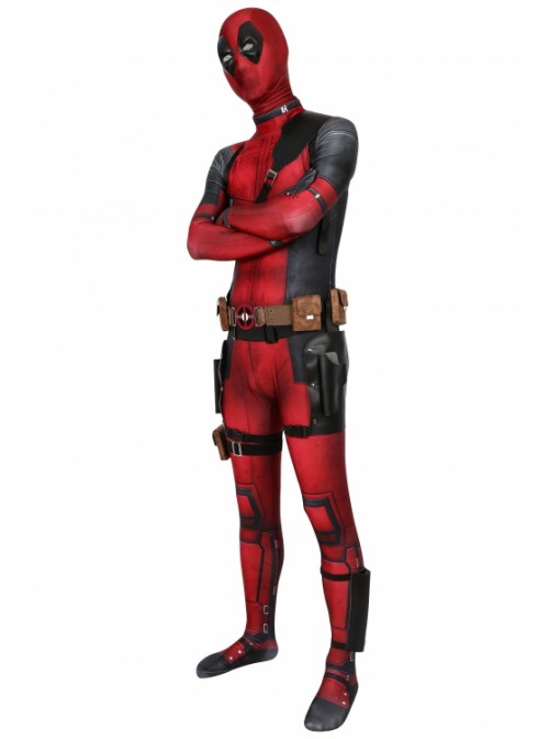 Deadpool Wade Wilson Costume Halloween Cosplay Bodysuit With Accessories