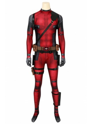 Deadpool Wade Wilson Costume Halloween Cosplay Bodysuit With Accessories