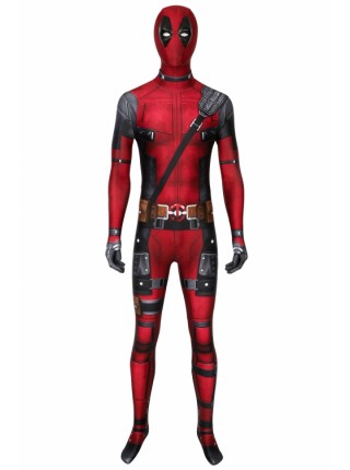 Deadpool Wade Wilson Costume Halloween Cosplay Bodysuit Second Version