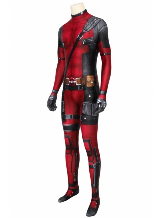 Deadpool Wade Wilson Costume Halloween Cosplay Bodysuit Second Version