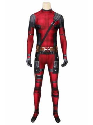 Deadpool Wade Wilson Costume Halloween Cosplay Bodysuit Second Version