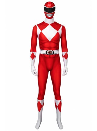 ZyuRanger Red Ranger Tyrannosaurus Geki Costume Halloween Cosplay Bodysuit