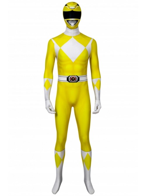 ZyuRanger Yellow Ranger Saber-toothed Tiger Boye Costume Halloween Cosplay Bodysuit