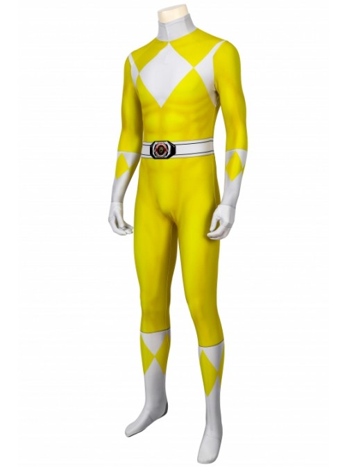 ZyuRanger Yellow Ranger Saber-toothed Tiger Boye Costume Halloween Cosplay Bodysuit
