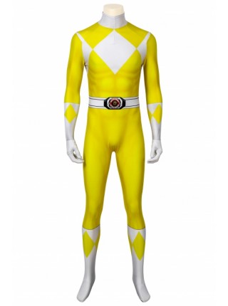 ZyuRanger Yellow Ranger Saber-toothed Tiger Boye Costume Halloween Cosplay Bodysuit