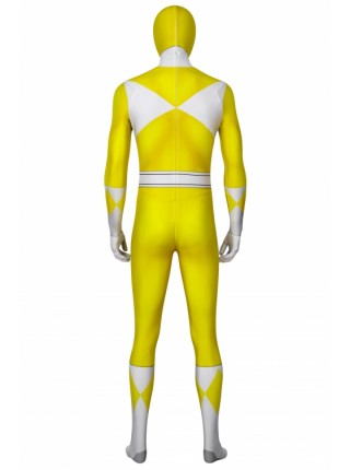 ZyuRanger Yellow Ranger Saber-toothed Tiger Boye Costume Halloween Cosplay Bodysuit