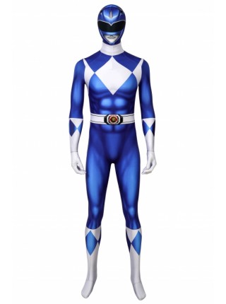 ZyuRanger Blue Ranger Triceratops Dan Costume Halloween Cosplay Bodysuit