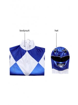 ZyuRanger Blue Ranger Triceratops Dan Costume Halloween Cosplay Bodysuit