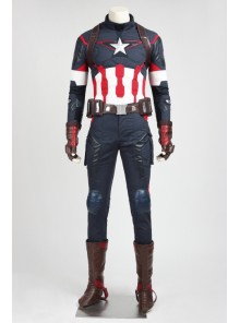 Avengers: Age of Ultron Captain America Steve Rogers Cosplay Costume Set