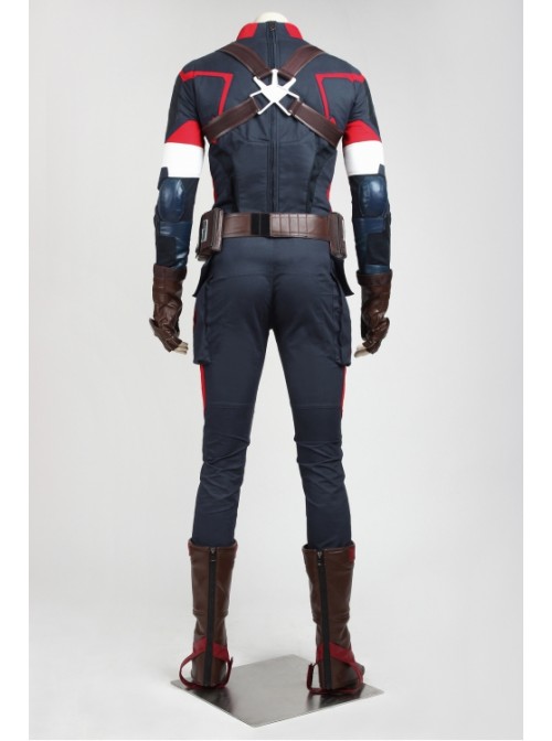 Avengers: Age of Ultron Captain America Steve Rogers Cosplay Costume Set