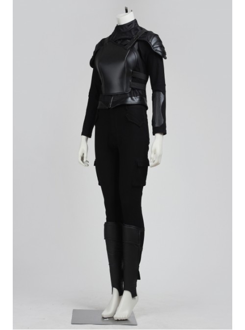 The Hunger Games: Mockingjay - Part 1 Katniss Everdeen Cosplay Costume Black Battle Suit Set