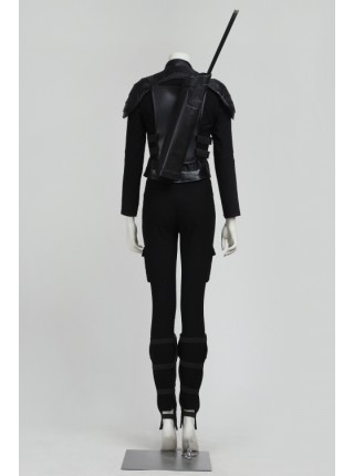 The Hunger Games: Mockingjay - Part 1 Katniss Everdeen Cosplay Costume Black Battle Suit Set