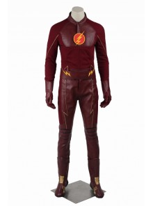 The Flash Season 1 Barry Allen Red Background Yellow Lightning Logo Suit The Flash Costume Halloween Superhero Cosplay