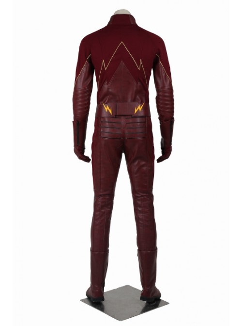 The Flash Season 1 Barry Allen Red Background Yellow Lightning Logo Suit The Flash Costume Halloween Superhero Cosplay