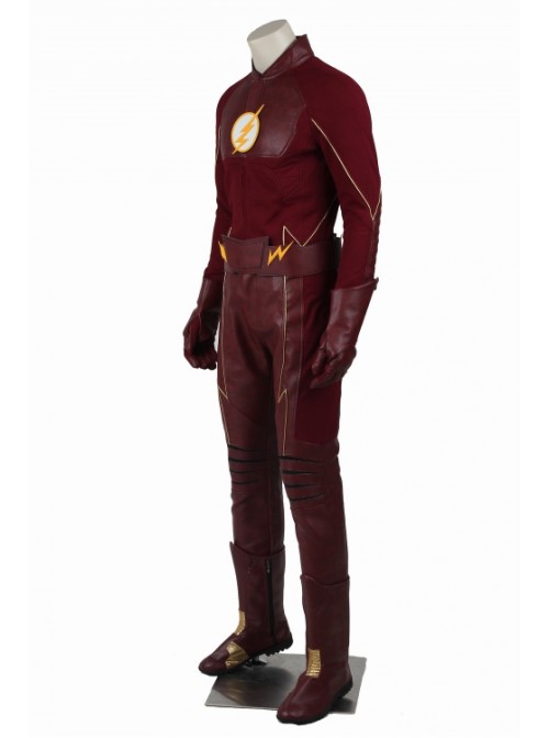 The Flash Season 2 Barry Allen White Background Yellow Lightning Logo Suit The Flash Costume Halloween Superhero Cosplay