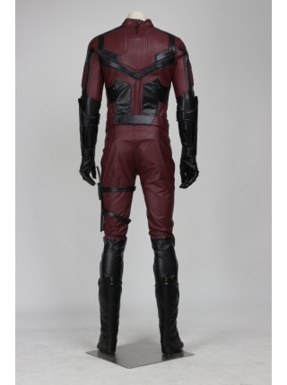 Daredevil Matt Murdock Red Battle Suit Halloween Cosplay Costume