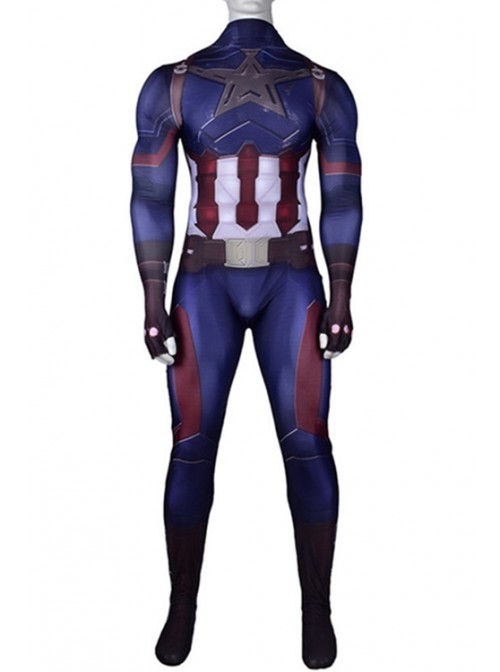 Captain America Infinity War Captain America Tights Men's Costume