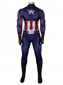 Captain America Fish Scale Skinny One-piece Suit Men's Costume