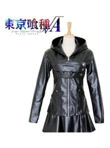 Tokyo Ghoul Kirishima Touka Doujin cosplay battle costume PU leather jacket