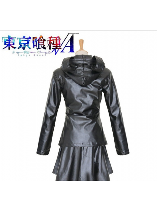 Tokyo Ghoul Kirishima Touka Doujin cosplay battle costume PU leather jacket