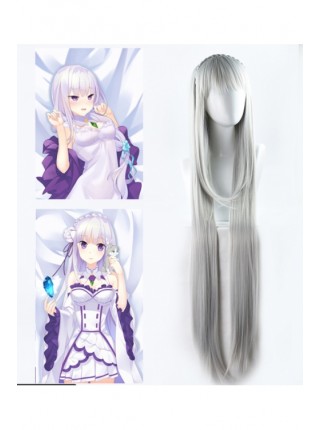 Life in a different world from scratch Emiliaia cos wig one meter long straight hair