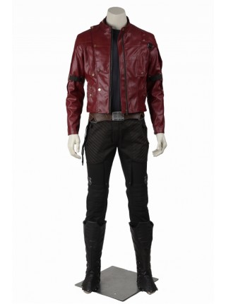 Guardians Of The Galaxy Star-Lord Peter Quill Red Jacket Set Halloween Cosplay Costume