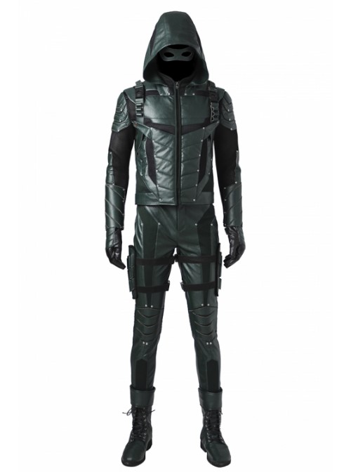 Arrow Season 5 Green Arrow Oliver Queen Halloween Cosplay Costume