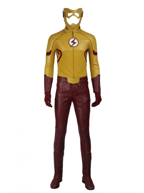 The Flash Season 3 Wally West Kid Flash Halloween Cosplay Costume